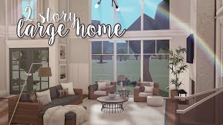 2 story large family home (full tour   interior) ୨୧ | bloxburg speedbuild | luminto