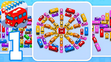 Bus Madness: Parking Jam - Level 1,2,3,4,5,6,7,8,9,10 - Gameplay Walkthrough Part 1, ANDROID, iOS