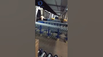 Flexible Roller Conveyor in food factory for loading and unloading for logistics warehouse docks