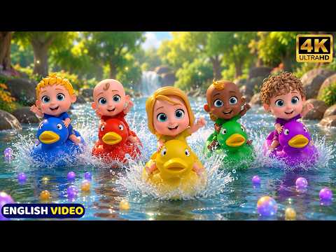 5 Little Ducks(Learn Colors Song) | Newborn Baby Songs & Nursery Rhymes