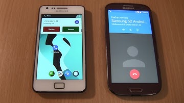 Samsung Galaxy S2 Android 11 Incoming call &Samsung Galaxy S3 Red  Android 6 Outgoing call