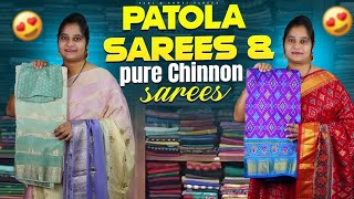 Beautiful Patola Sarees & Elegant Pure Chinnon Sarees Collection | Latest Designer Sarees 2026 screenshot 3