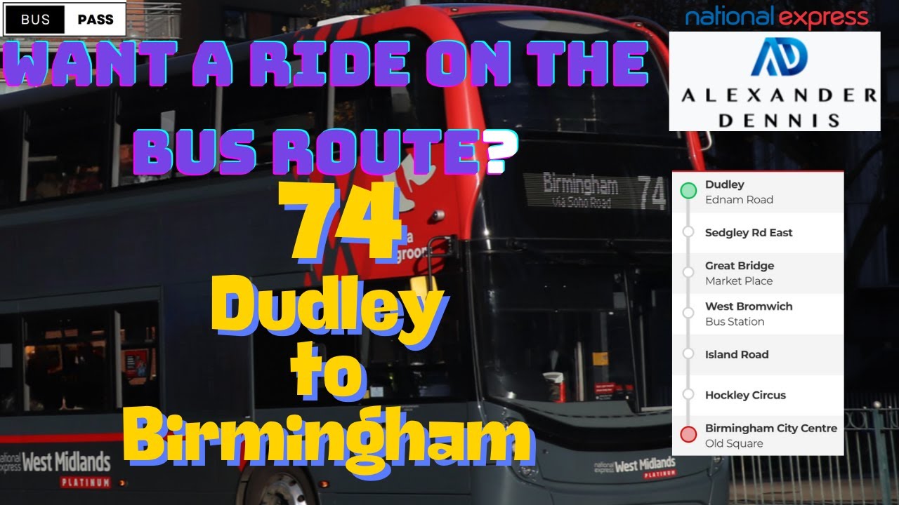 🚌🌟 Full Journey: Route 74 | Dudley to Birmingham | Double Decker Front Seat View 🏙️