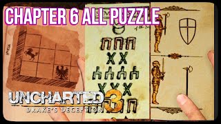 Uncharted 3 | Chapter 6 All Puzzle | Wall, Tile & Knight Puzzle