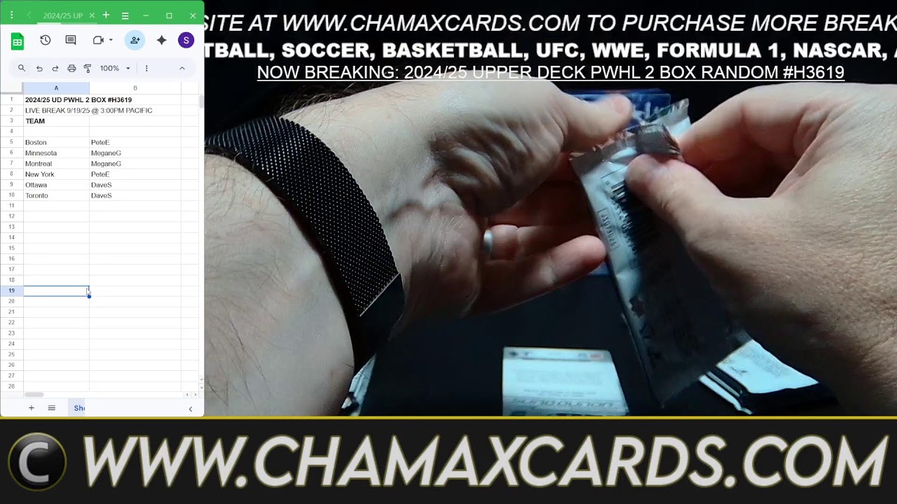 BREAKING TONIGHT: 2024/25 UPPER DECK PWHL HOCKEY 2 BOX RANDOM TEAM BREAK #H3619