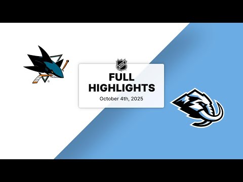 NHL Highlights | Sharks vs. Mammoth | October 04, 2025