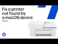 Fix a printer not found in macOS for HP printers | HP Support