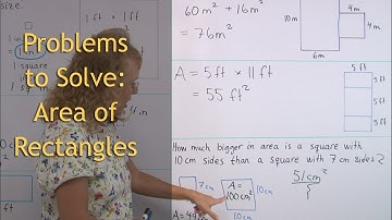 Problems to solve: area of rectangles (3rd grade math)