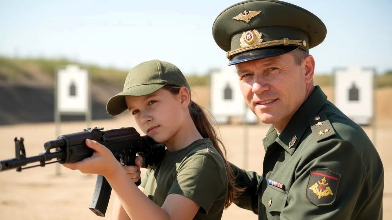 Pułkownik śmiał się z małej dziewczynki z karabinem – aż jej strzał przejdzie do historii bazy