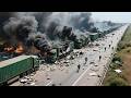 30 Minutes Ago 150 Trucks Carrying 90 Tons Of US Ammunition Were Destroyed By Russian Troops