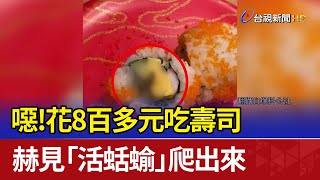 噁花8百多元吃壽司 赫見「活蛞蝓」爬出來