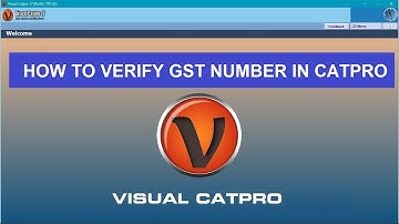 How to verify GST Number in Visual Catpro #verify #gstin #accounts #visualcatpro