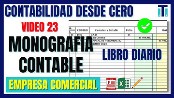 ✏📚 Monografía Contable completa de una empresa comercial Excel | Contabilidad desde cero VIDEO 23