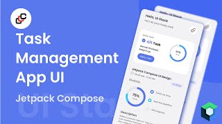 Task Management App UI using jetpack compose | Android Studio tutorial | UI Stack | Canvas
