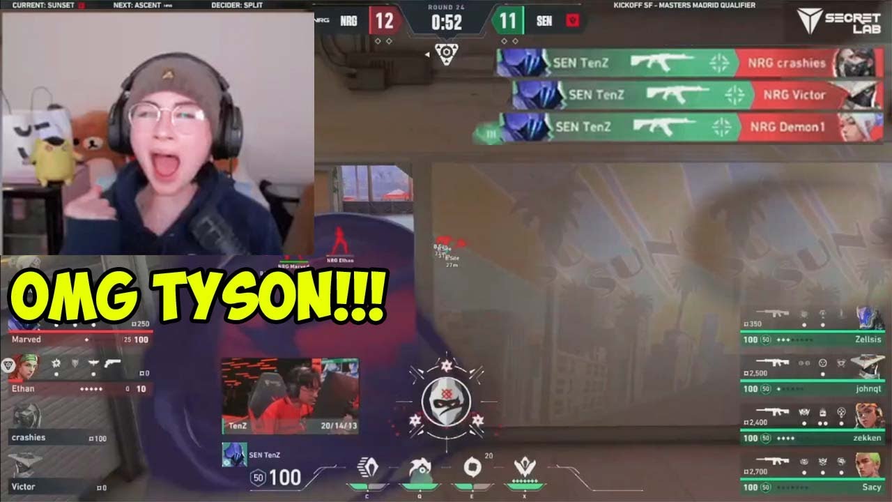 Kyedae Reaction On Tenz Insane 4k - SEN VS NRG -VCT Americas Kickoff