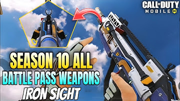 Season 10 All Battle Pass Weapon iron Sight Gameplay & inspection Leaks | Codm S10 BP Leaks 2025