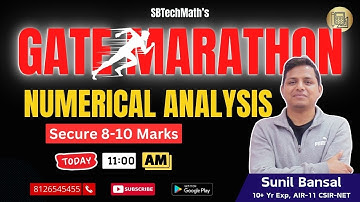 Numerical Analysis || GATE 2025 Marathon || GATE Mania-2025 By-Sunil Bansal
