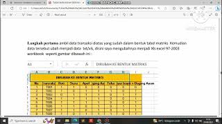 Tugas UAS Data Mining - Step By Step Association Rule
