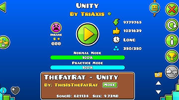 Geometry Dash - Unity by Triaxis and Funnygame [100% complete and All Coins] - Icy