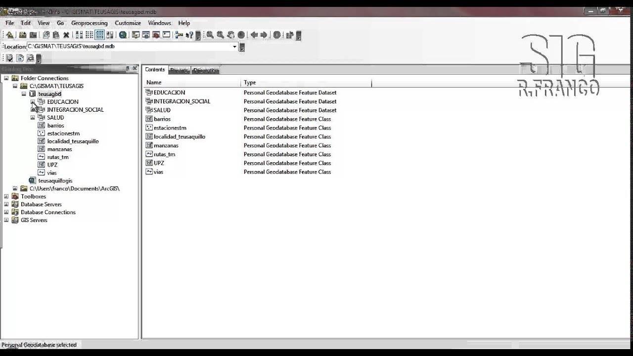 Tutorial ARCGIS Cap.1-02 Arccatalog y geodatabase