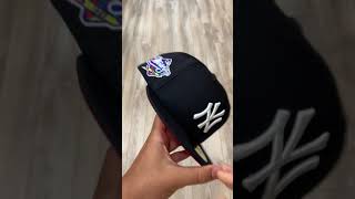 New York Yankees 1999 World Series New Era 59Fifty Fitted Hat 99 Small Logo Navy RED Under Brim