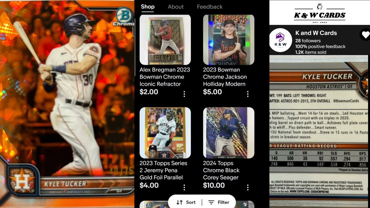 2022 Bowman Chrome Sapphire 40 Kyle Tucker 40/75