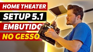 COMO MONTAR UM HOME THEATER 5.1 EMBUTIDO NO GESSO, PASSO A PASSO COMPLETO!
