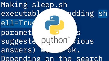 Running bash script from within python