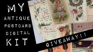 GIVEAWAY    New Years Postcards Digital Kit