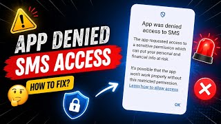How to fix App was denied access to sms | App was denied access to sms problem kaise thik kare 