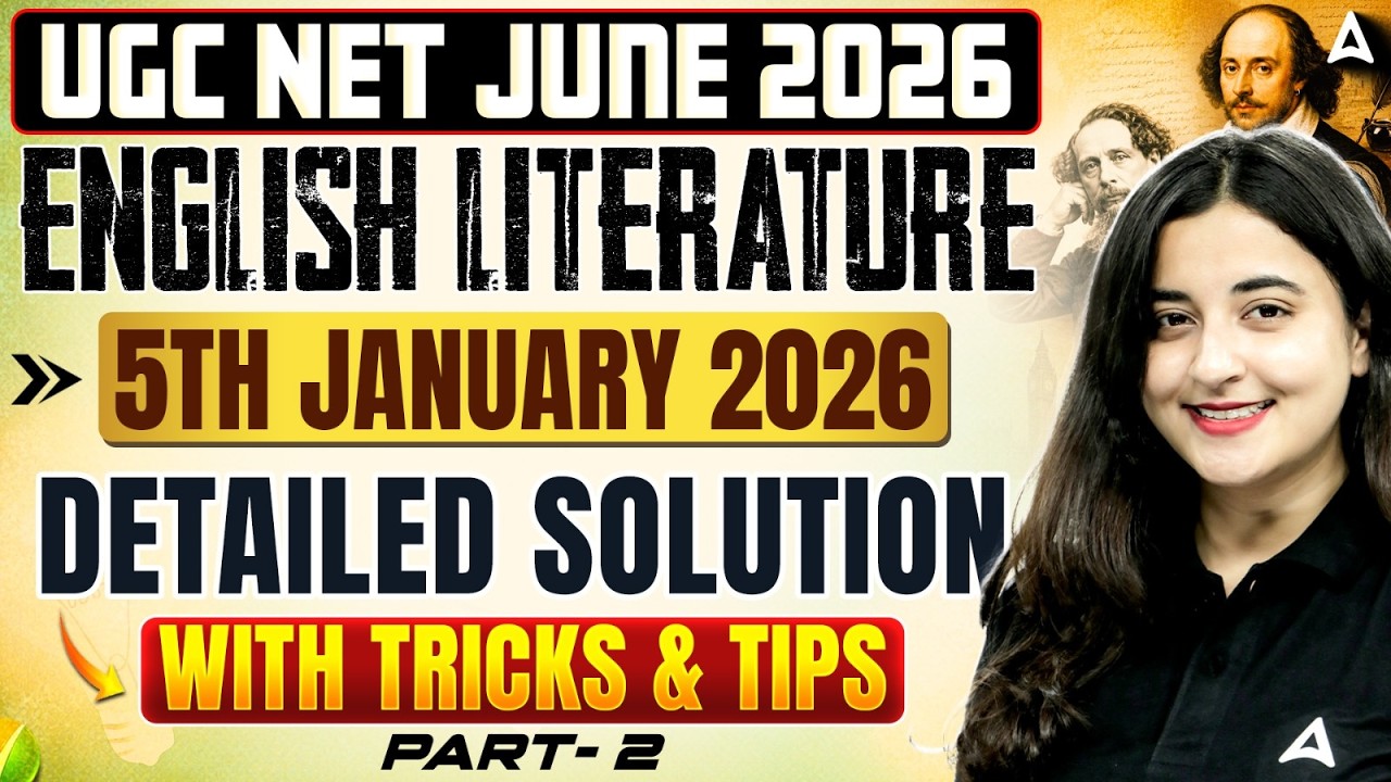 UGC NET English Literature | UGC NET English Paper Solution 2026 | UGC ...