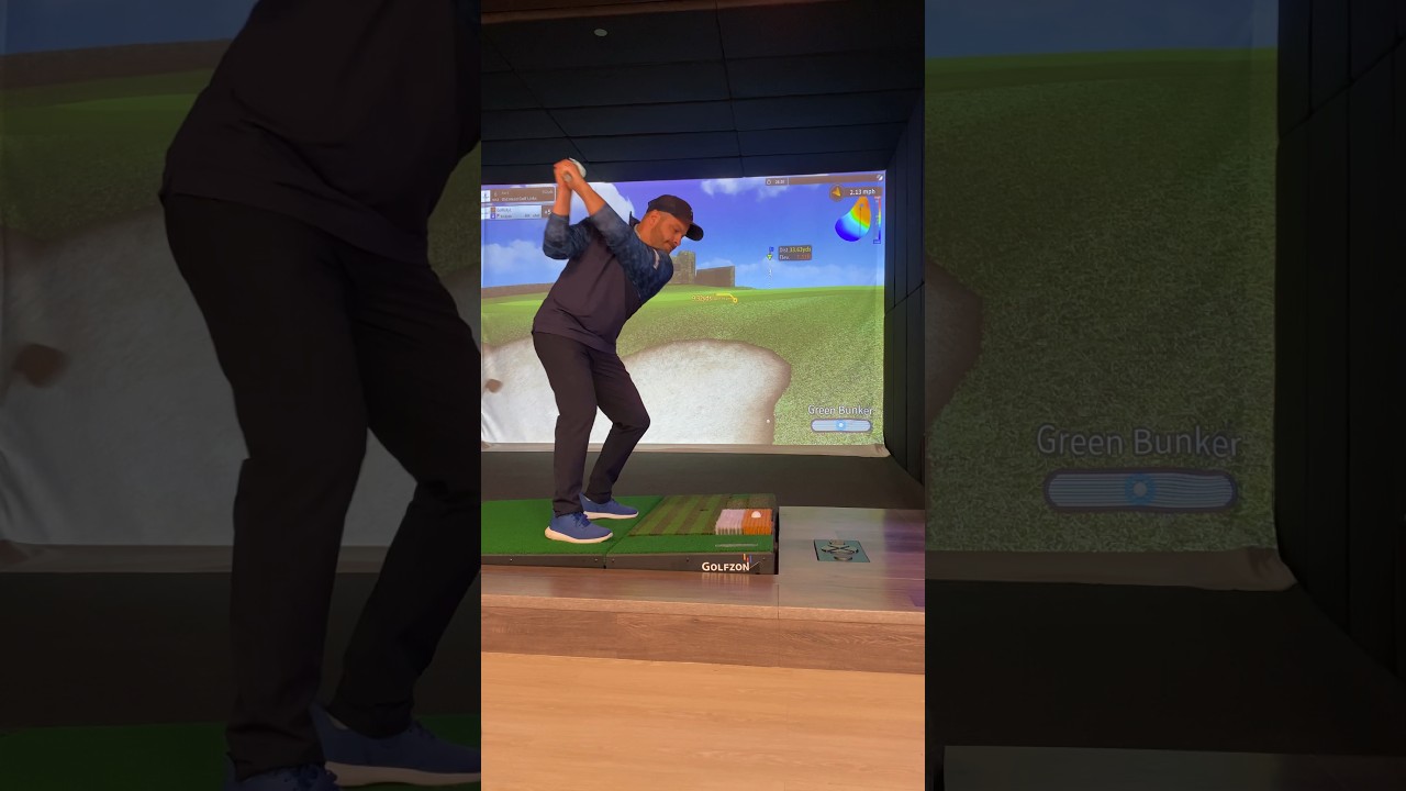Real Bunker Shot in a Golf Simulator?! 👀 