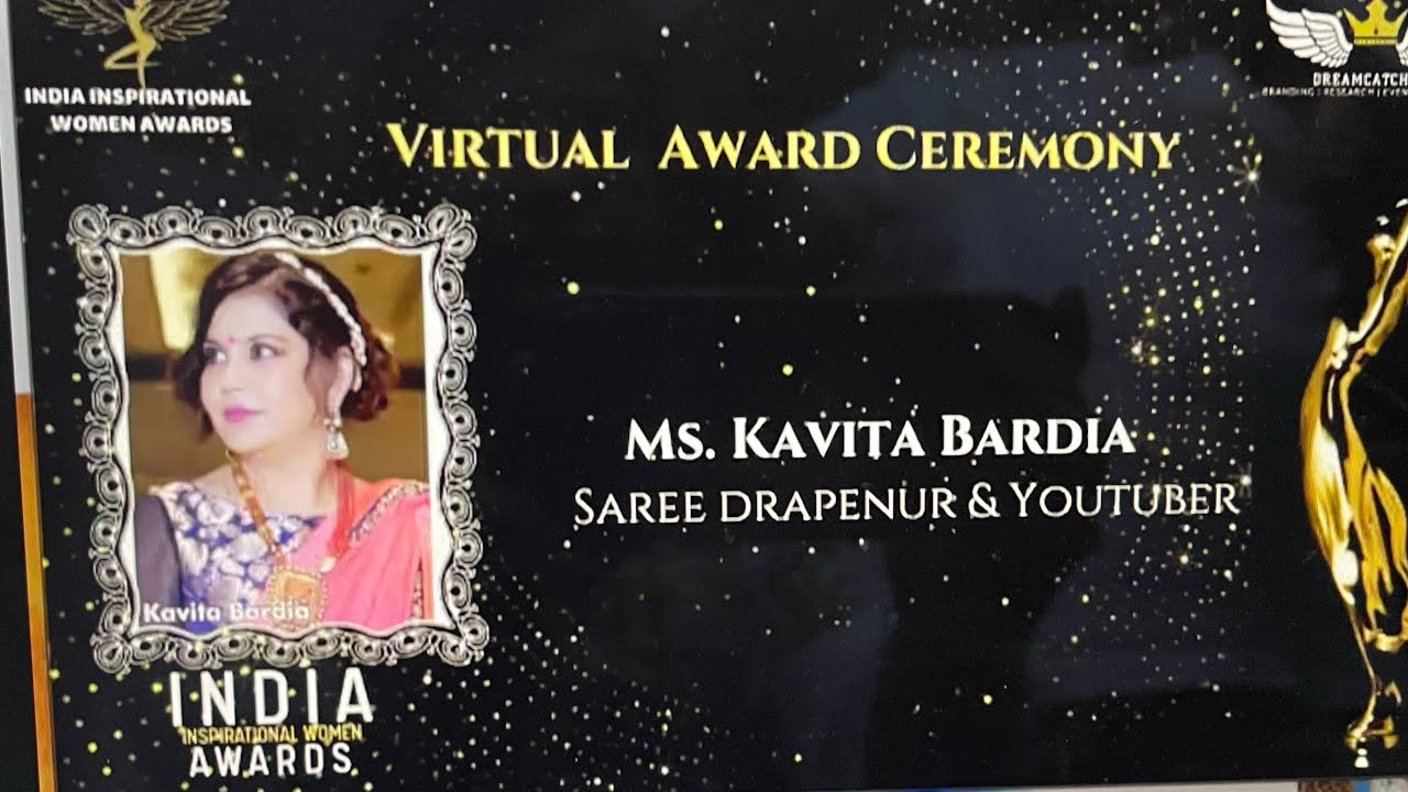 Awarded India Inspirational Women Award for YouTube cooking channel & Saree Drape Artist | Food and Passion by Kavita Bardia