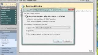 Exporting BB9 Grade Book