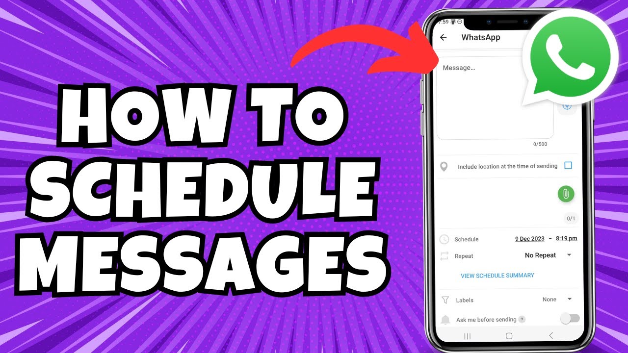 How To Schedule WhatsApp Messages - YouTube