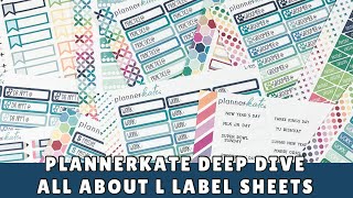 PLANNERKATE DEEP DIVE | L LABEL SHEETS