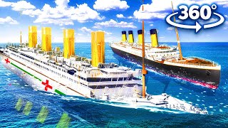 VR 360 BRITANNIC, TITANIC, AND OLYMPIC -  Fast & Furious Crazy Ship Races