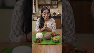 #lunch viral video #ai foodie #tamilfood #non veg meals #ragi ball #paniyaram #aluvadi #kadaiveg egg
