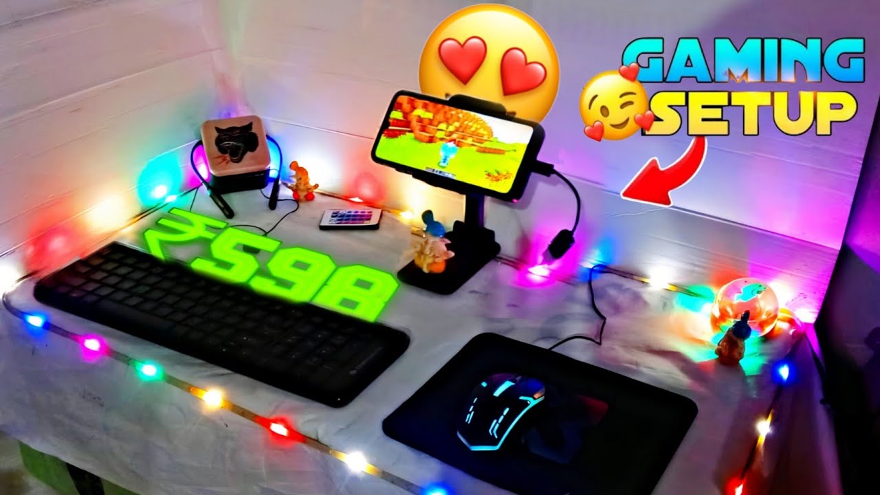 My Minecraft Gaming Setup Under 600 Rupees (Setup Tour) 🔥 Minecraft with Keyboard and Mouse