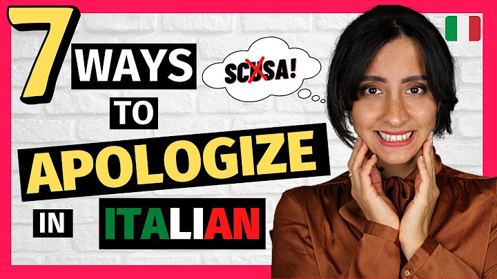 7 Ways to say SORRY in Italian! - Learn Useful Alternatives to "SCUSA"