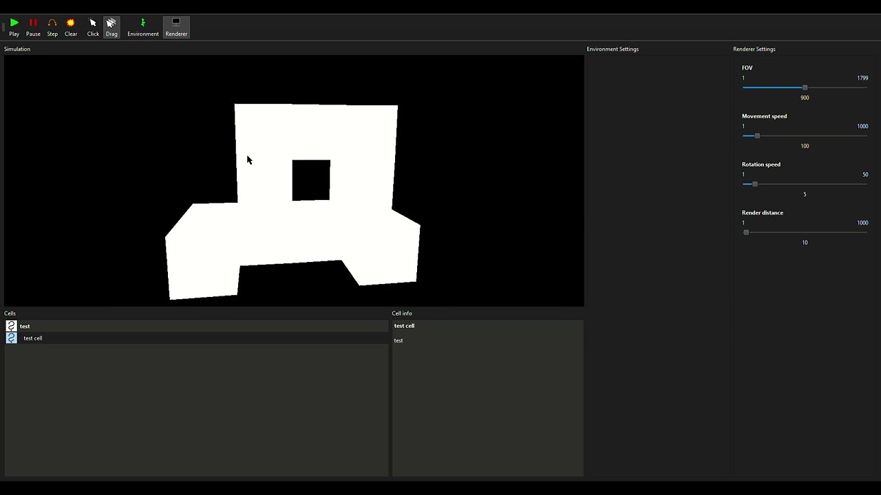 Open Cell Lab (OCL) - 3D renderer initial look