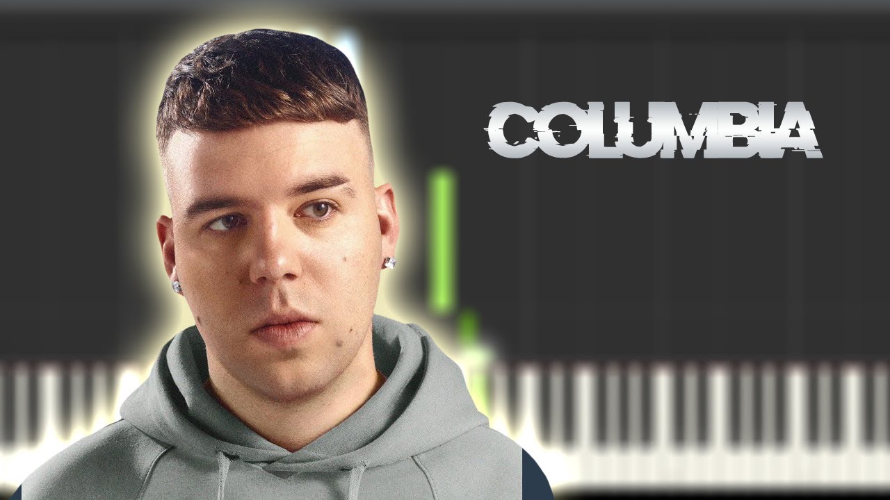Columbia - Quevedo | Instrumental Piano Tutorial / Partitura / Karaoke / MIDI