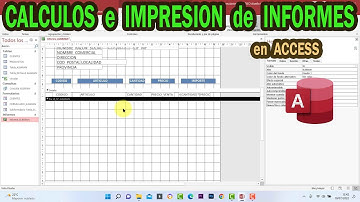 HACER CÁLCULOS en INFORMES e IMPRIMIR DIGITAL y en PAPEL en ACCESS