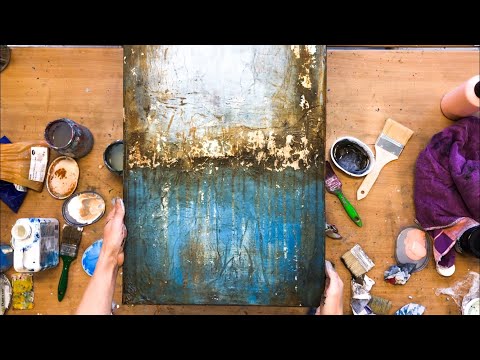 10-Minuten-Malerei: schneebedeckte Berglandschaft | Acryl malen für Anfänger