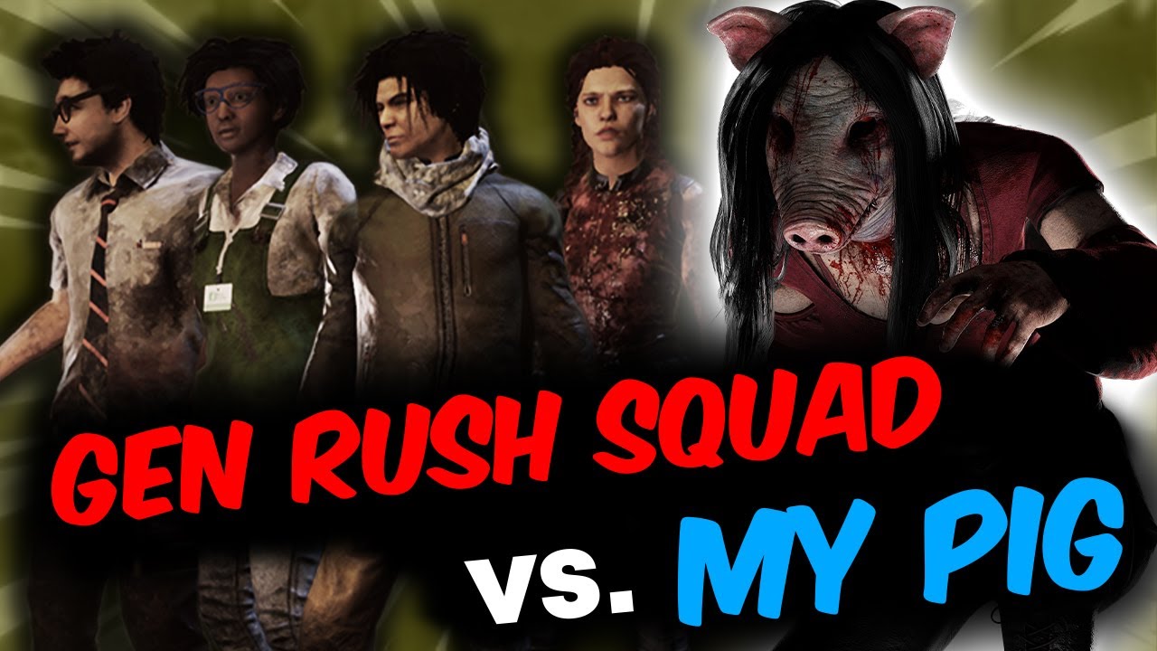 4-MAN SWF GEN RUSH SQUAD Vs. MY P100 PIG! | Dead by Daylight - YouTube