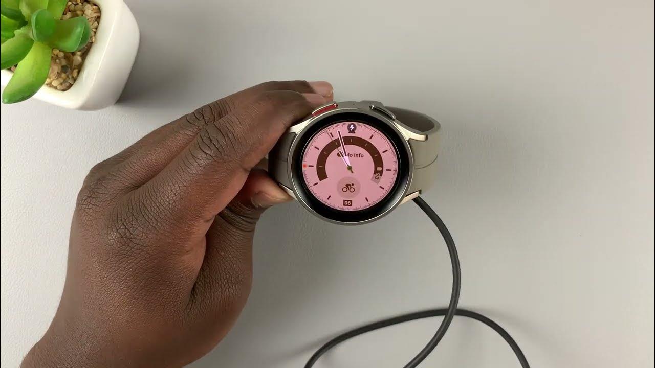 How To Charge Your Samsung Galaxy Watch 5 / 5 Pro - YouTube
