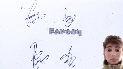 Farooq name signature#name signature with arooj