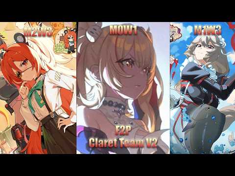 [Beta 3.2 V2 ZZZ] Claret M0W1 + Koleda M2W3 + Rina M1W3 VS New boss Kusarikku 64K Kill - 2 Costs