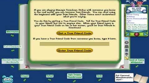 Toontown Friend Codes Part 3