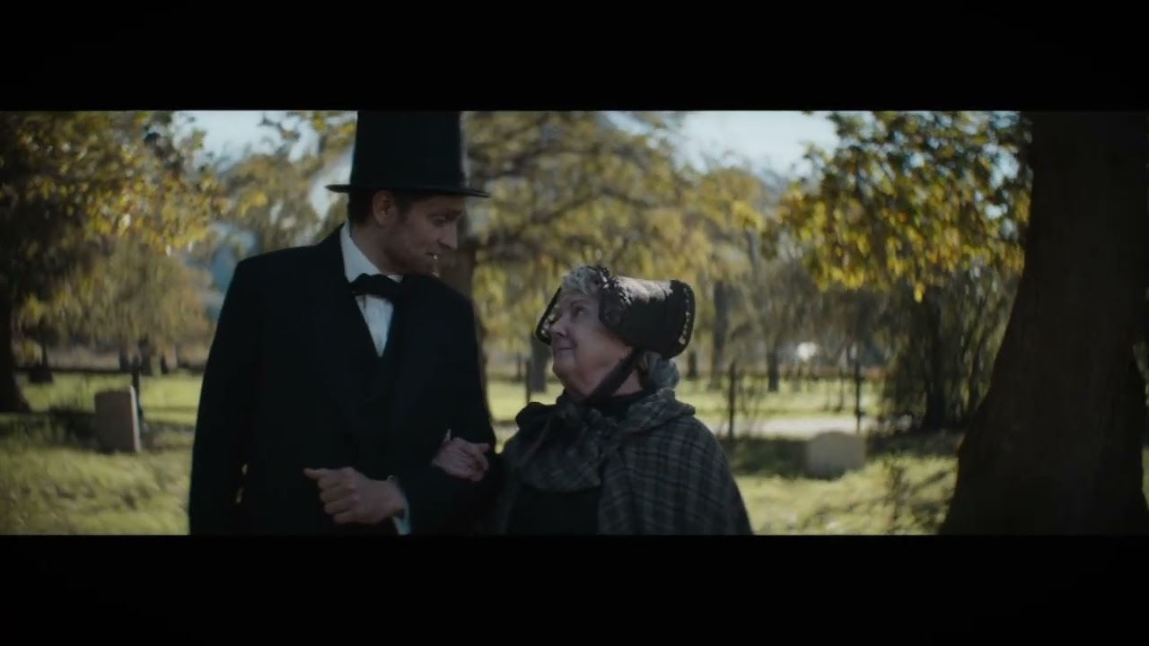 Lincoln Visits Fathers Grave